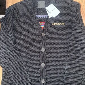 Givenchy Black Knit Cardigan x Josh Smith